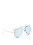 Figure View - Click To Enlarge - RAY-BAN - 'RB8058 LightRay' rimless mirror aviator sunglasses