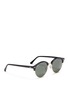 Figure View - Click To Enlarge - RAY-BAN - 'Clubround' metal rim acetate browline sunglasses