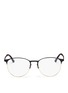 Main View - Click To Enlarge - RAY-BAN - 'RB6375' rubber inset metal temple round optical glasses