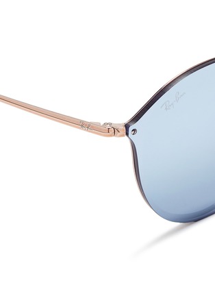 Detail View - Click To Enlarge - RAY-BAN - 'Blaze Round' metal panto sunglasses