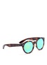 Figure View - Click To Enlarge - RAY-BAN - 'RB4261' tortoiseshell acetate round mirror sunglasses