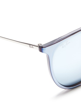 Detail View - Click To Enlarge - RAY-BAN - 'Erika' nylon front metal temple mirror sunglasses