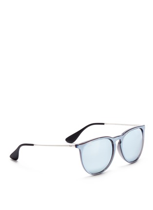 Figure View - Click To Enlarge - RAY-BAN - 'Erika' nylon front metal temple mirror sunglasses