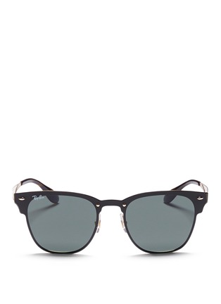 Main View - Click To Enlarge - RAY-BAN - 'Blaze Clubmaster' metal sunglasses