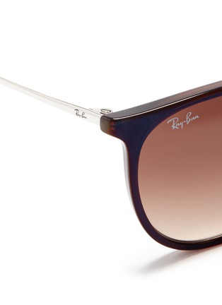 Detail View - Click To Enlarge - RAY-BAN - 'Erika' nylon front metal temple sunglasses