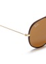 Detail View - Click To Enlarge - RAY-BAN - 'Outdoorsman Craft' leather wrap metal aviator sunglasses