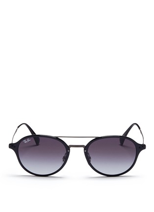 Main View - Click To Enlarge - RAY-BAN - 'RB4287 Light Ray' acetate rim metal sunglasses