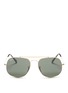Main View - Click To Enlarge - RAY-BAN - 'General' metal top bar square sunglasses