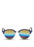 Main View - Click To Enlarge - RAY-BAN - 'Clubround' acetate browline rainbow mirror sunglasses