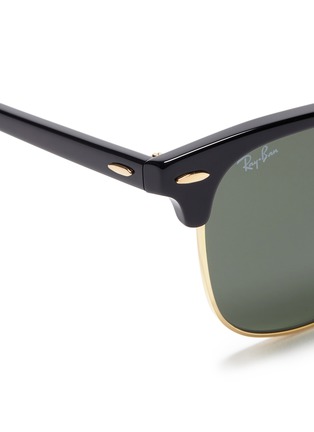 Detail View - Click To Enlarge - RAY-BAN - 'Clubmaster' metal rim acetate square sunglasses