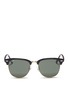 Main View - Click To Enlarge - RAY-BAN - 'Clubmaster' metal rim acetate square sunglasses