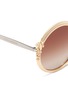 Detail View - Click To Enlarge - - - Baroque rim round metal sunglasses