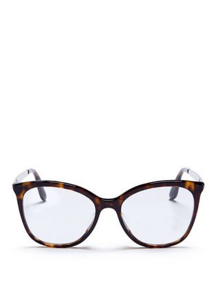Main View - Click To Enlarge - - - Tortoiseshell acetate square optical glasses