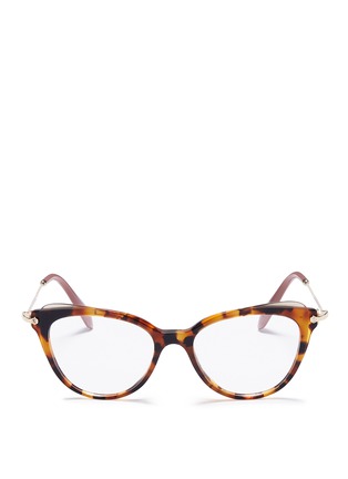 Main View - Click To Enlarge - MIU MIU - Tortoiseshell acetate cat eye optical glasses
