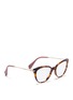 Figure View - Click To Enlarge - MIU MIU - Tortoiseshell acetate cat eye optical glasses