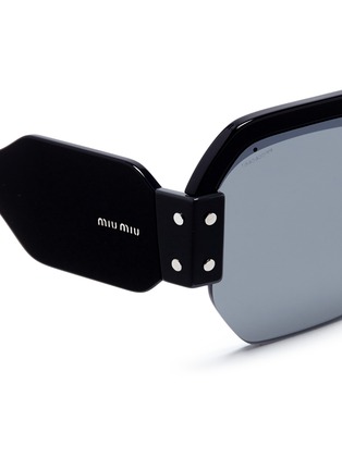 Detail View - Click To Enlarge - MIU MIU - 'Sorbet' brow bar acetate sunglasses