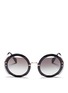 Main View - Click To Enlarge - MIU MIU - Mounted lens round sunglasses