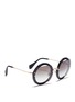 Figure View - Click To Enlarge - MIU MIU - Mounted lens round sunglasses