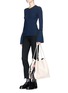 Figure View - Click To Enlarge - PROENZA SCHOULER - Extra large snakeskin-embossed panel leather tote