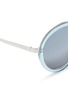 Detail View - Click To Enlarge - PRADA - Metal rim acetate round sunglasses