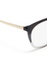 Detail View - Click To Enlarge - PRADA - Ombré effect acetate square optical glasses