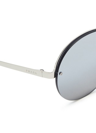Detail View - Click To Enlarge - PRADA - Double bridge mounted round sunglasses