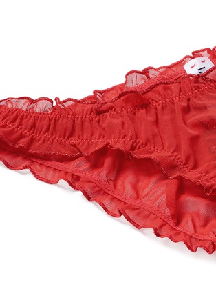 Detail View - Click To Enlarge - 72930 - 'Lolita' love embroidered ruffle tulle full briefs