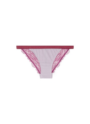 Main View - Click To Enlarge - 72930 - 'Wild Rose' colourblock lace full briefs