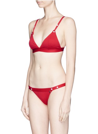 Figure View - Click To Enlarge - 72930 - 'Mon Amour' polka dot textured triangle bikini top