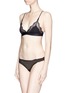 Figure View - Click To Enlarge - 72930 - 'Lolita' logo embroidered ruffle mesh briefs