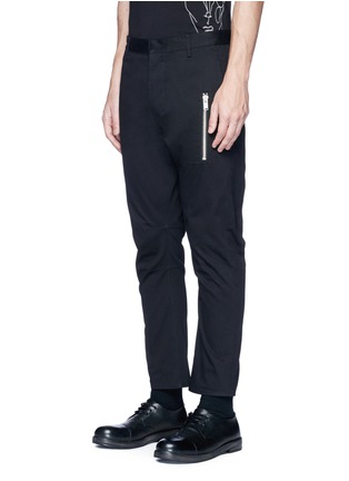 Front View - Click To Enlarge - SIKI IM / DEN IM - Zip pocket curved chinos