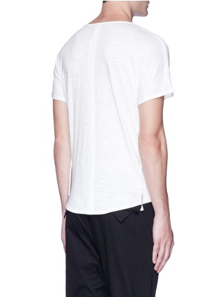 Back View - Click To Enlarge - SIKI IM / DEN IM - Drawstring outseam slub cotton T-shirt