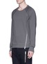 Front View - Click To Enlarge - SIKI IM / DEN IM - Asymmetric zip sweatshirt
