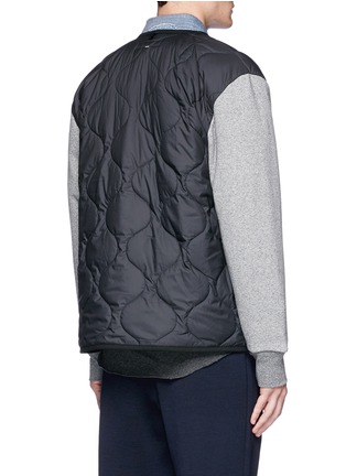 Back View - Click To Enlarge - RAG & BONE - Contrast sleeve quilted bomber jacket