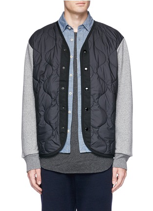 Main View - Click To Enlarge - RAG & BONE - Contrast sleeve quilted bomber jacket