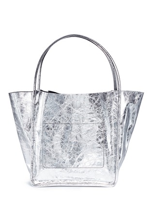 Detail View - Click To Enlarge - PROENZA SCHOULER - Extra large metallic leather tote