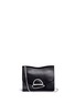 Main View - Click To Enlarge - PROENZA SCHOULER - Croc embossed gusset small curl chain leather clutch
