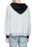 Back View - Click To Enlarge - 72963 - Frayed collar hoodie