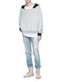 Figure View - Click To Enlarge - 72963 - Frayed collar hoodie