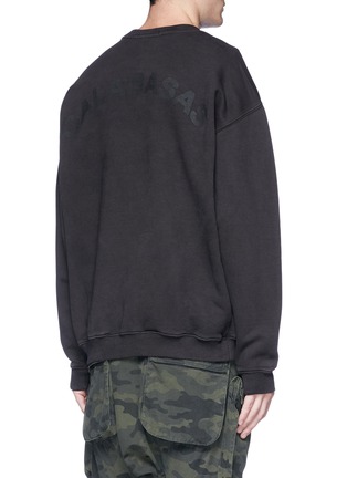 Back View - Click To Enlarge - 72963 - 'Calabasas' print shield patch oversized sweatshirt