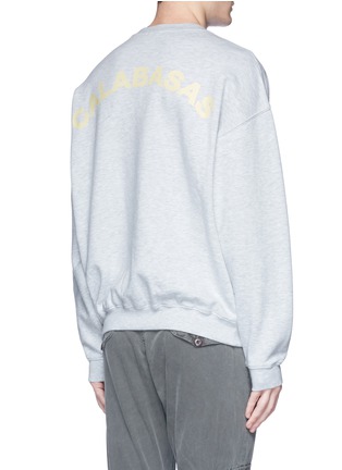 Back View - Click To Enlarge - 72963 - 'Calabasas' print shield patch oversized sweatshirt