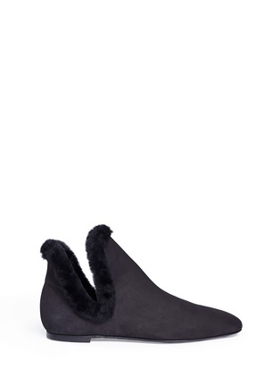 Main View - Click To Enlarge - THE ROW - 'Eros' cutout shearling leather boots