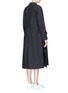 Back View - Click To Enlarge - ROBERTS | WOOD - Bow side split cotton cambric long coat