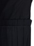 Detail View - Click To Enlarge - ROBERTS | WOOD - Cutout bow sleeve pleated shirting dress