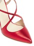 Detail View - Click To Enlarge - FRANCESCO RUSSO - Metallic leather slingback pumps