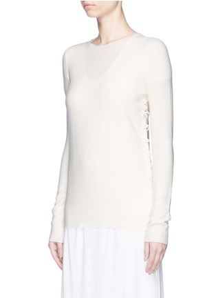 Front View - Click To Enlarge - THE ROW - 'Edal' side lace-up sweater