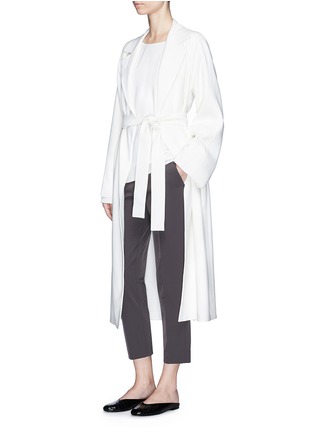 Figure View - Click To Enlarge - THE ROW - 'Bruner' belted crepe long coat