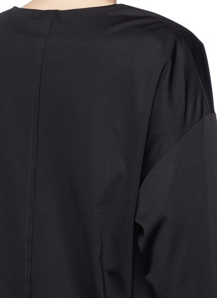 Detail View - Click To Enlarge - THE ROW - 'Enja' layered stiff cotton jersey top