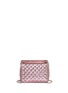 Detail View - Click To Enlarge - VALENTINO GARAVANI - 'Rockstud Spike' small quilted metallic leather crossbody bag
