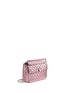 Figure View - Click To Enlarge - VALENTINO GARAVANI - 'Rockstud Spike' small quilted metallic leather crossbody bag